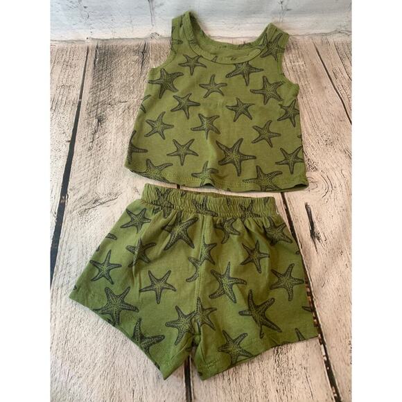 GRAYSON MINI Boy’s Two Piece Starfish Tank and Short Set / Size: 0-3 Months - Picture 1 of 7